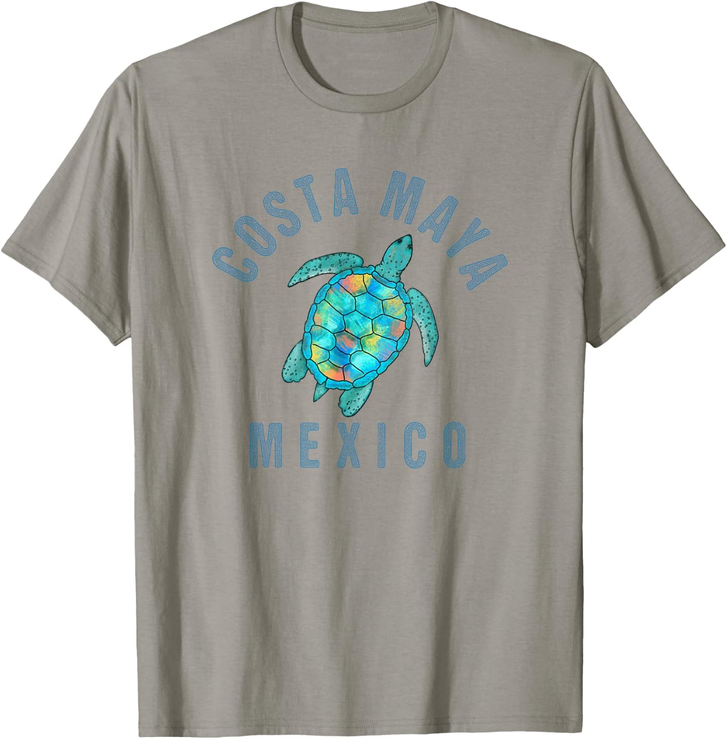 Costa Maya Beach Design / Turtle Illustration Gift Men Women Girls Kids T-Shirt - T-Shirt | Sand