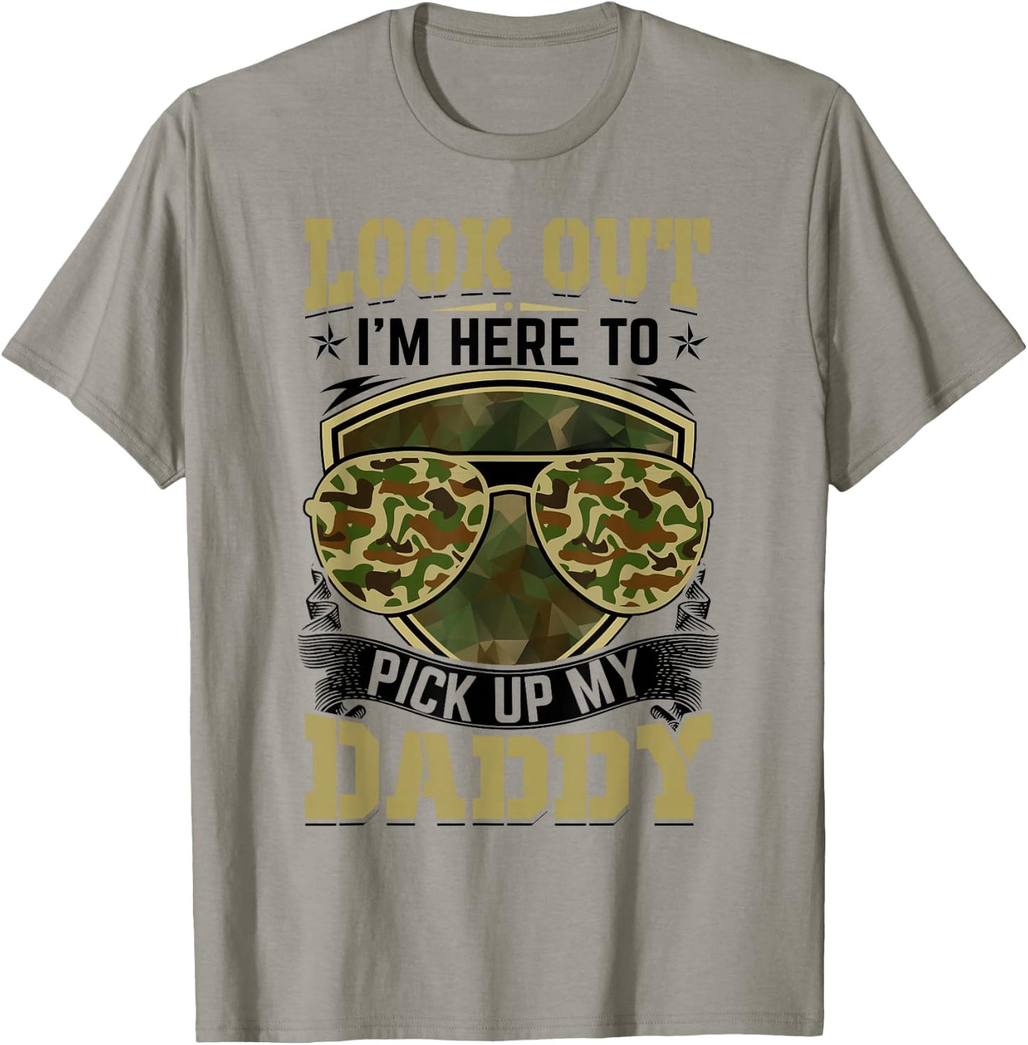 Homecoming Home Welcome dad Daddy Military Kids Girls Boys T-Shirt - T-Shirt | Sand