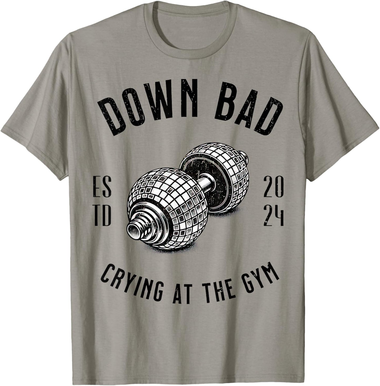 Down Bad Crying At The Gym T-Shirt - T-Shirt | Sand