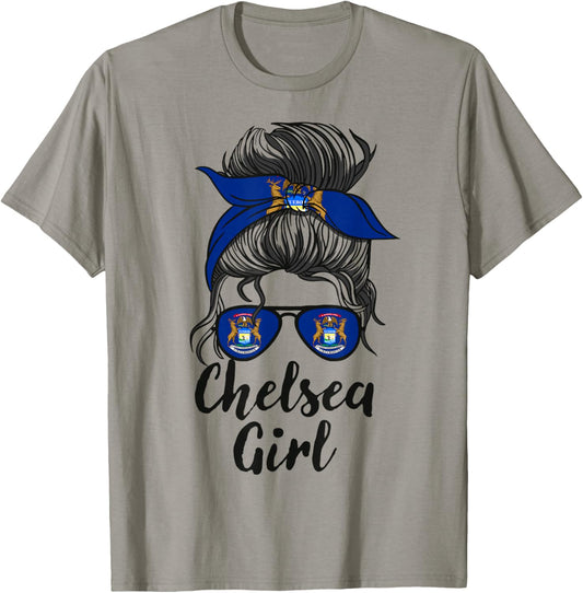 Chelsea Michigan Women Girl T-Shirt - T-Shirt | Sand