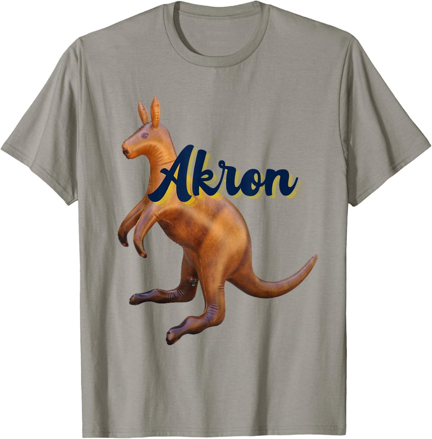 Akron Kangaroo Fun Retro Zips T-Shirt - T-Shirt | Sand