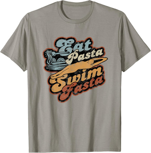 Eat Pasta Swim Fasta Swimmer - Vintage Swimming