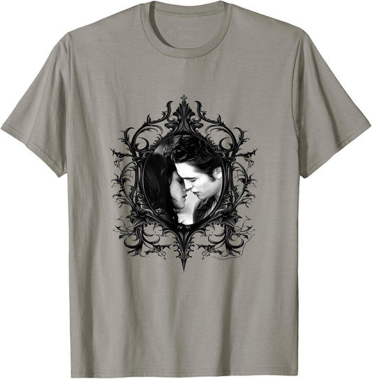 Twilight Bella and Edward Gothic Frame Vampire Romance Movie T-Shirt - T-Shirt | Sand
