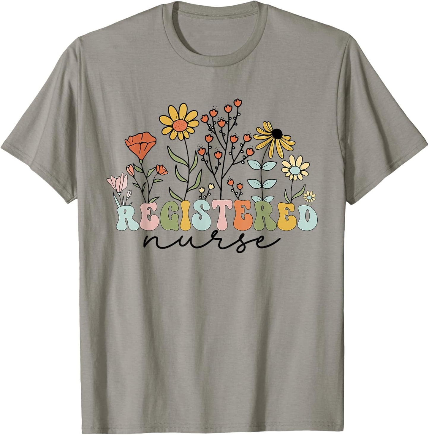 RN Vintage floral Registered Nurse Nursin School Women T-Shirt - T-Shirt | Sand
