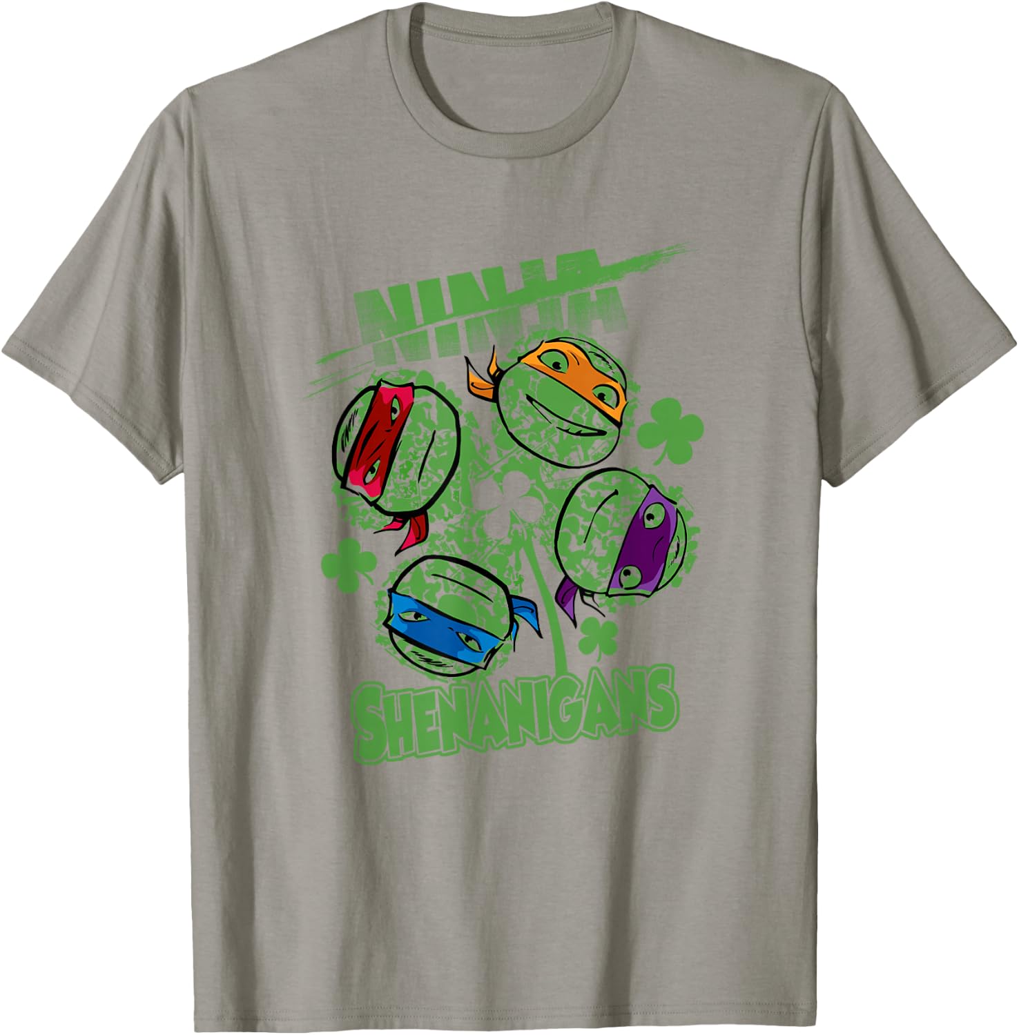 Teenage Mutant Ninja Turtles St. Patrick's Day Clover Faces T-Shirt - T-Shirt | Sand