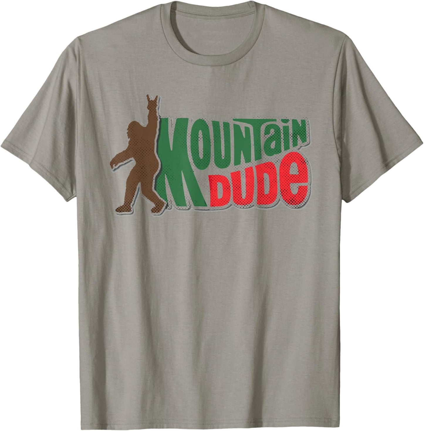 Mountain Dude Funny Bigfoot Sasquatch Hiking Gift T-Shirt - T-Shirt | Sand