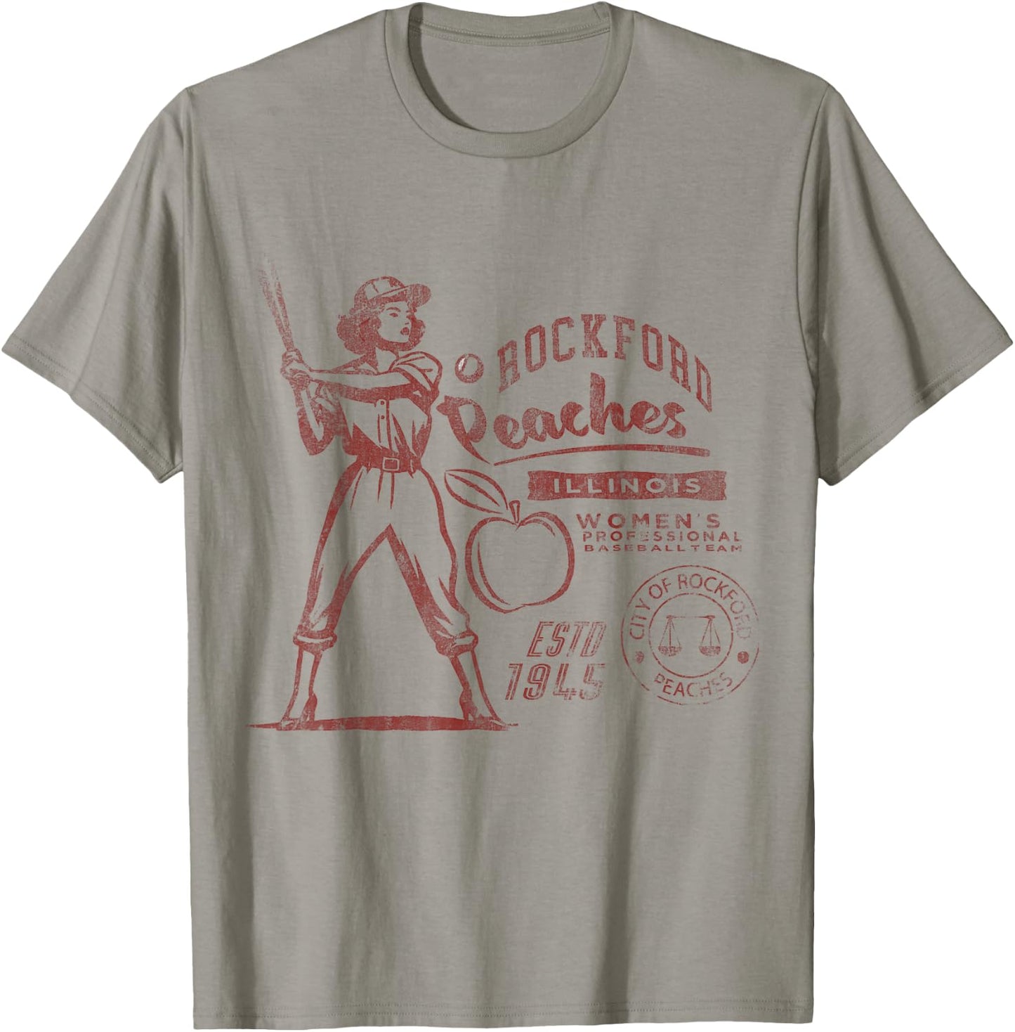 Rockford Peaches women's baseball team 1945 T-Shirt - T-Shirt | Sand