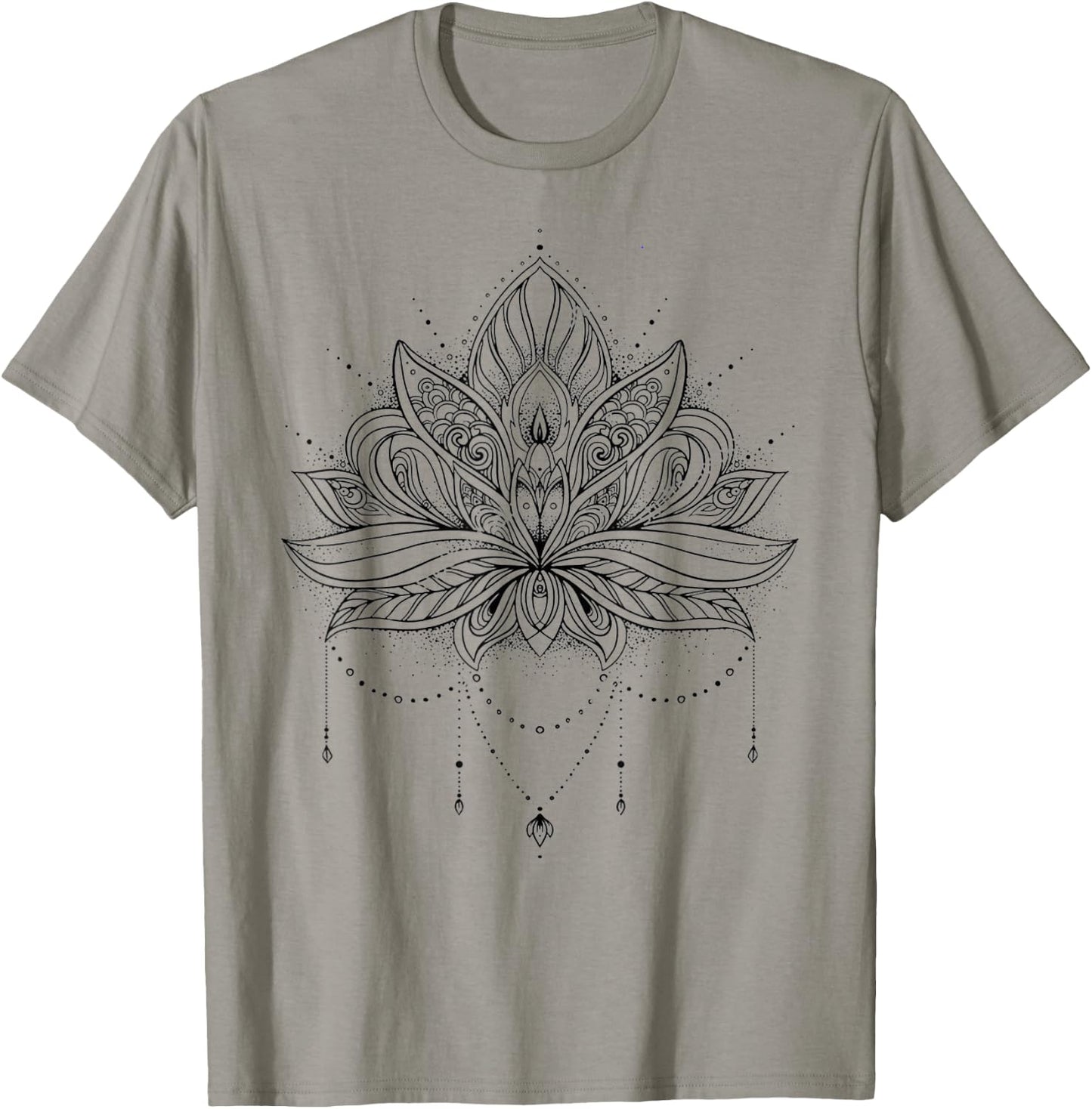 Sacred Geometry Meditation Positivity Love Mandala Lotus T-Shirt - T-Shirt | Sand