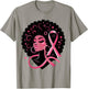 Breast Cancer Black African American Women Support Pink T-Shirt - T-Shirt | Sand