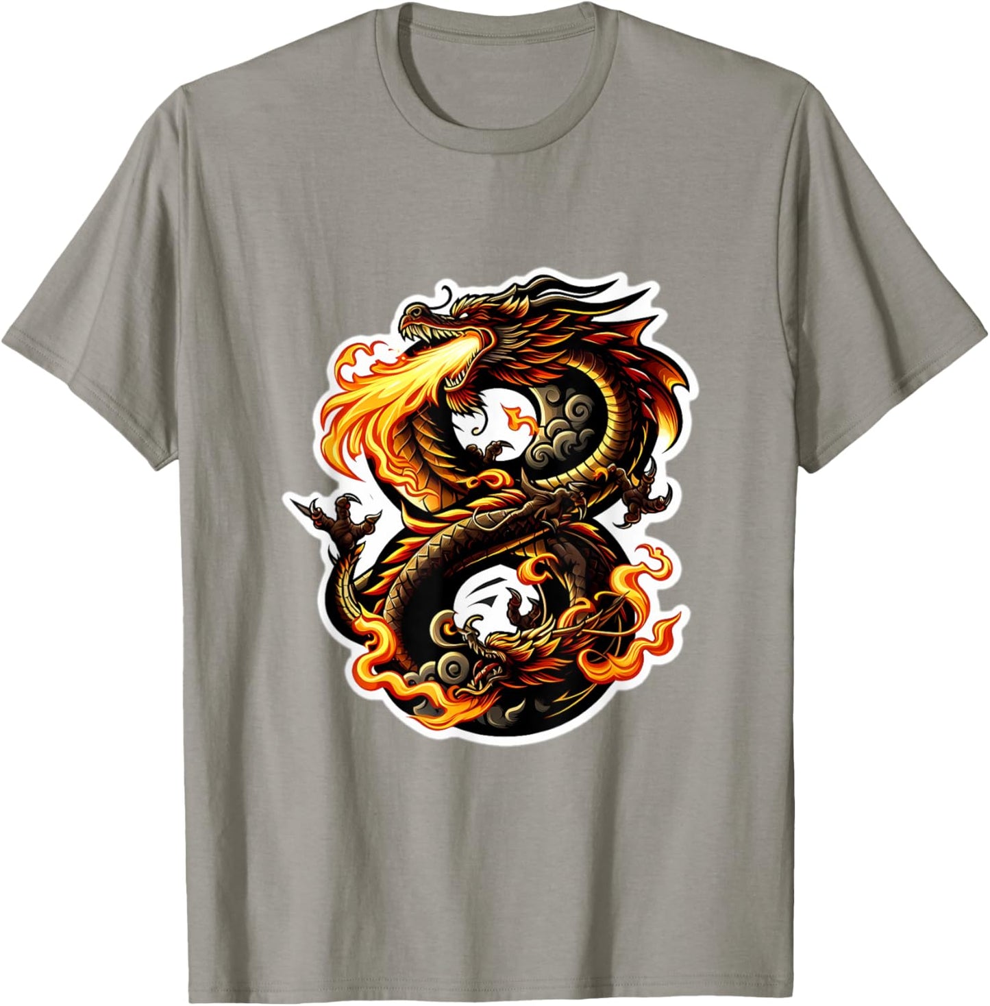 Turning 8 Years Old Dragon Birthday Party 8th Bday Boy, Girl T-Shirt - T-Shirt | Sand