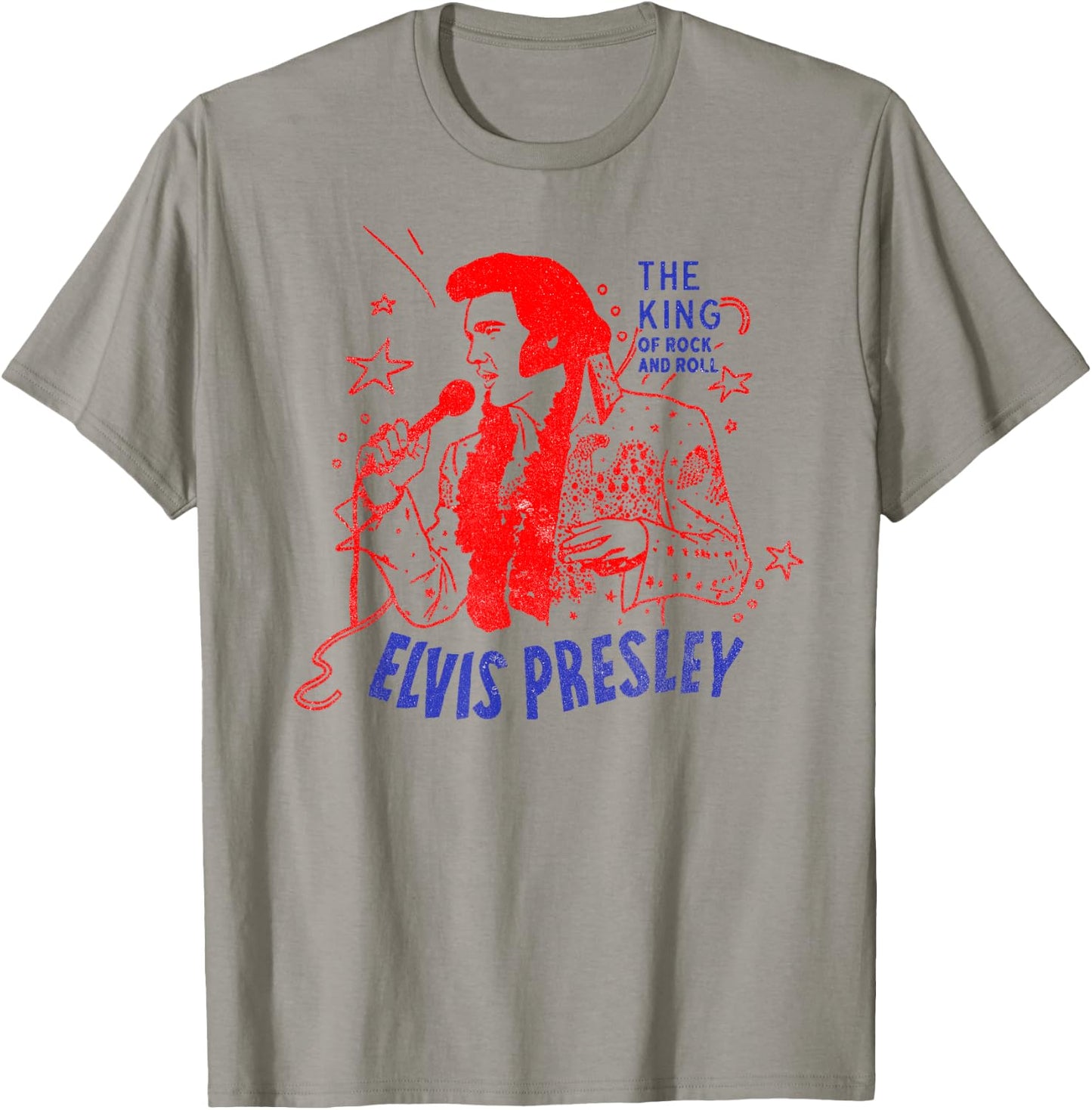 Elvis Presley Official King of Rock and Roll T-Shirt - T-Shirt | Sand