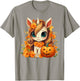 Cute Unicorn Pumpkin Girls Kids Halloween Thanksgiving T-Shirt - T-Shirt | Sand