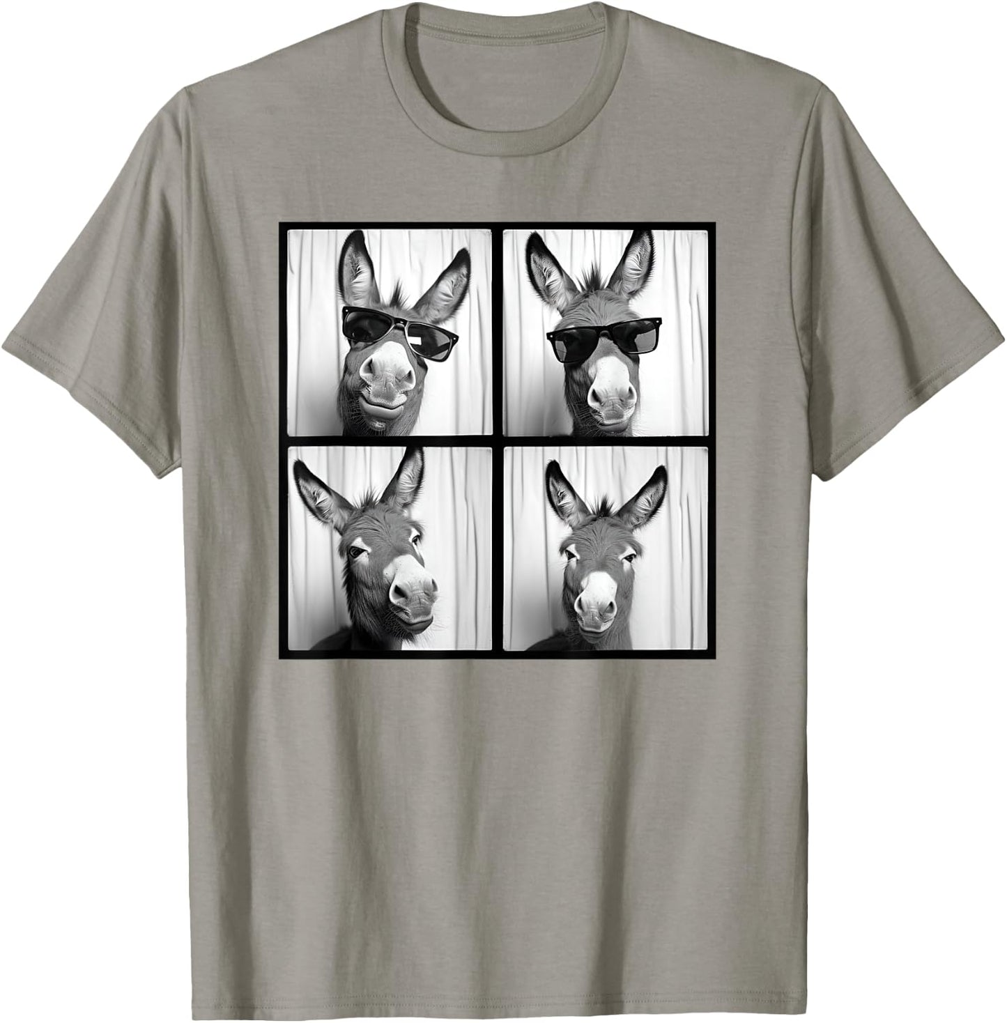 Donkey Face Photo Quirky Farming Shelter Funny Donkey T-Shirt - T-Shirt | Sand
