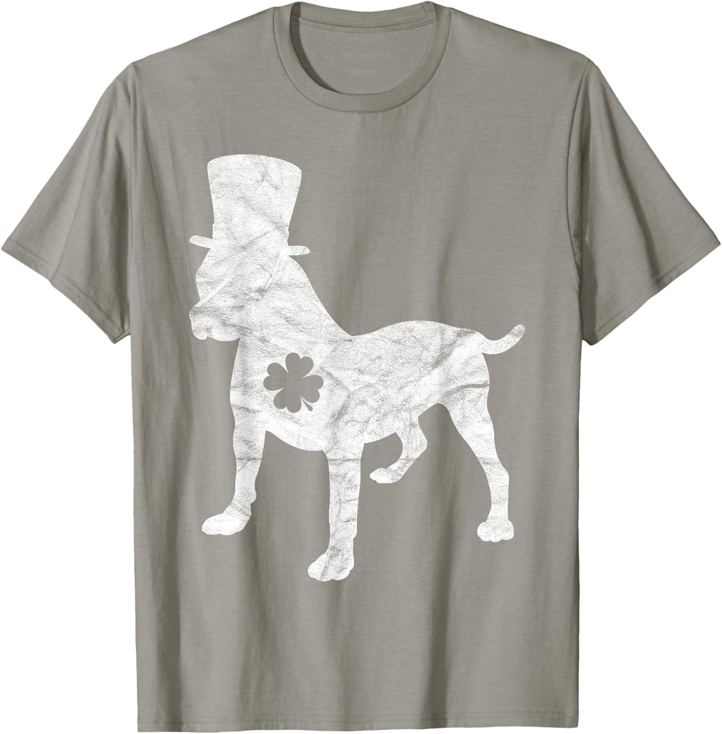 Retro Pitbull Hat Gift Irish Shamrock Dog St Patrick's Day T-Shirt - T-Shirt | Sand
