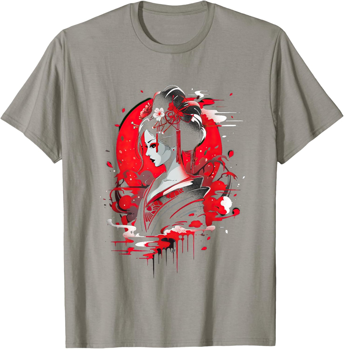Japanese Geisha Japan Art Traditional T-Shirt - T-Shirt | Sand