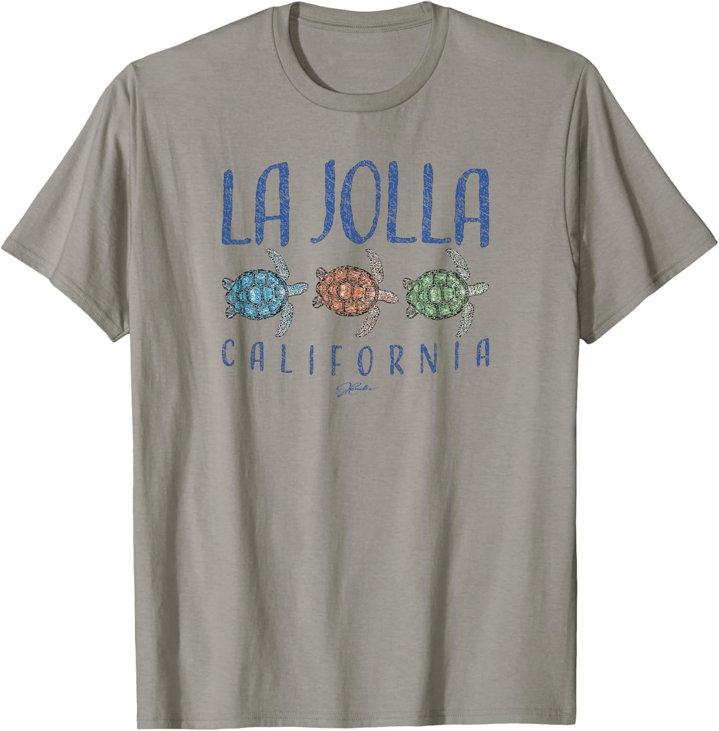 JCombs La Jolla CA Three Sea Turtles T-Shirt - T-Shirt | Sand