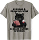 Reading and Drinking Wine Because Murder Is Wrong T-Shirt - T-Shirt | Sand
