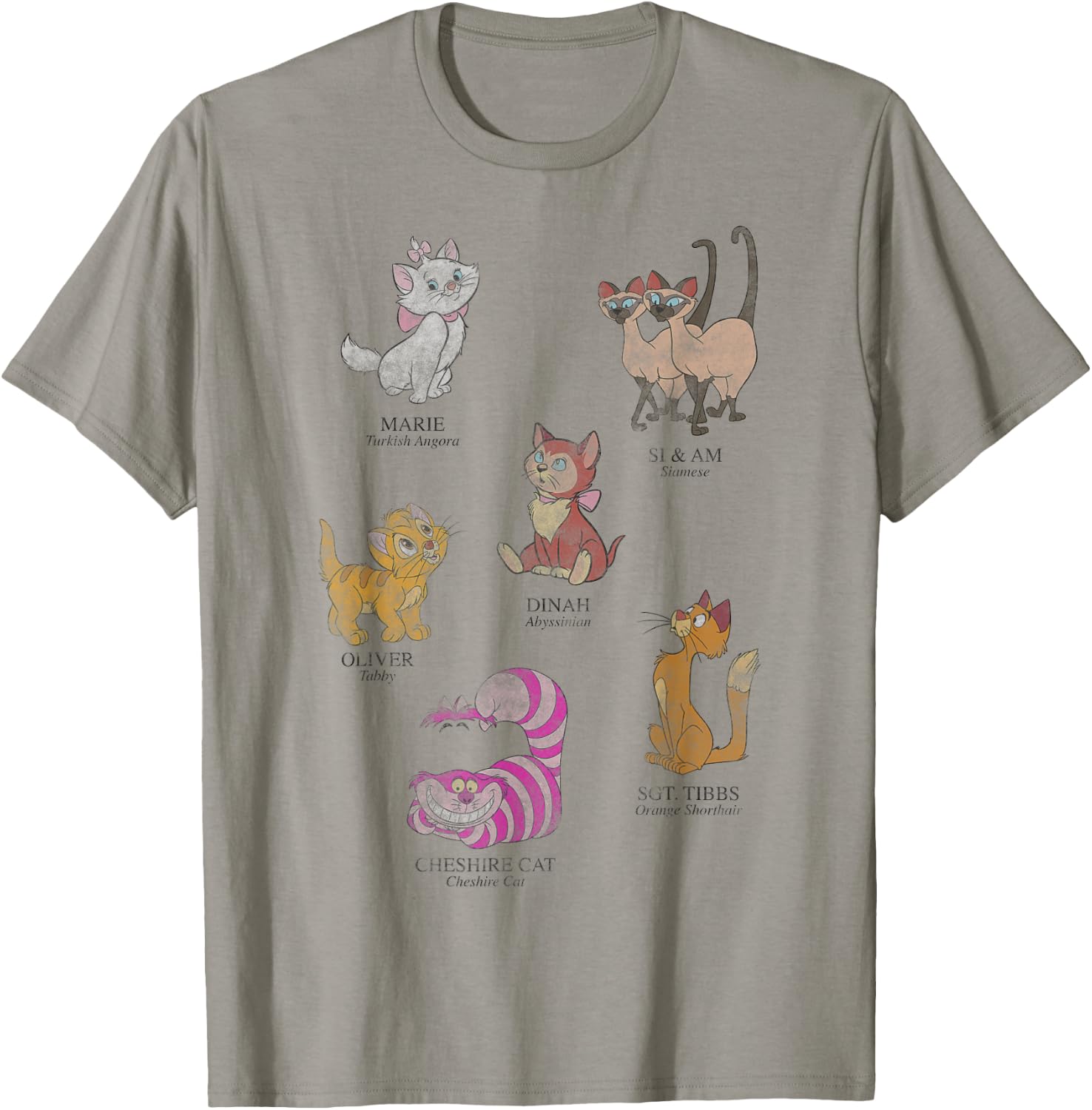 Disney Mickey and Friends Cat Names and Breeds Textbook T-Shirt - T-Shirt | Sand