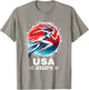 USA Team 2024 Running American Flag Women Track and Field T-Shirt - T-Shirt | Sand