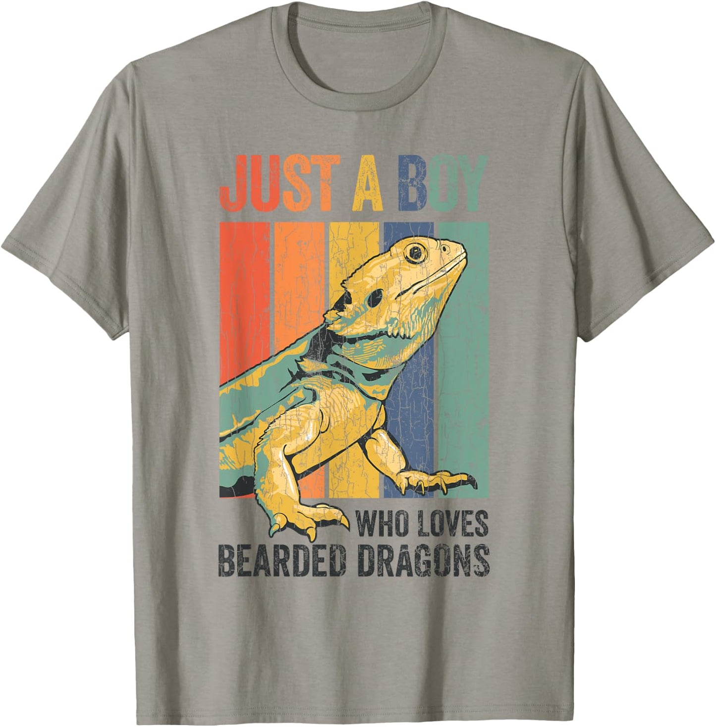 Just A Boy Who Loves Bearded Dragon Shirt Men Boys T-Shirt - T-Shirt | Sand