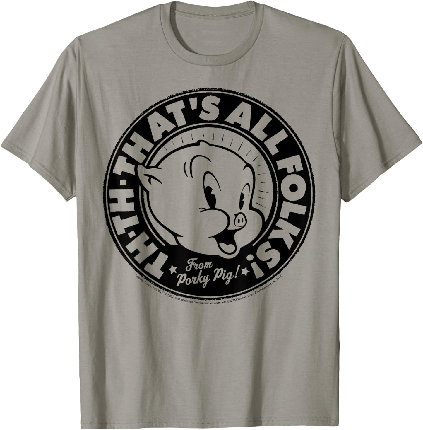 Looney Tunes Porky Pig Th-Th-That's All Folks T-Shirt - T-Shirt | Sand