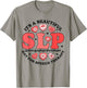 SLP Speech Therapy Pathologist Crew Groovy Valentines Hearts T-Shirt - T-Shirt | Sand