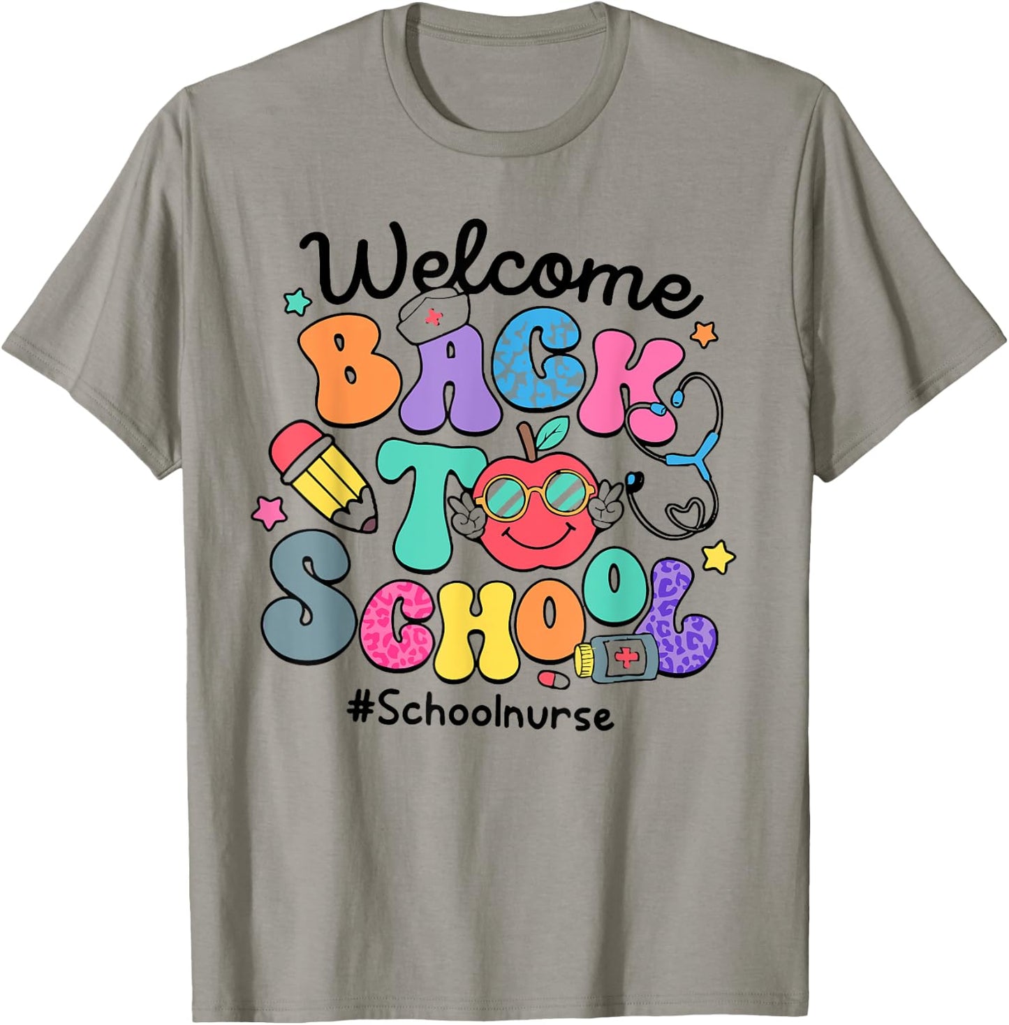 Funny Welcome Back To School Nurse First Day Of School T-Shirt - T-Shirt | Sand