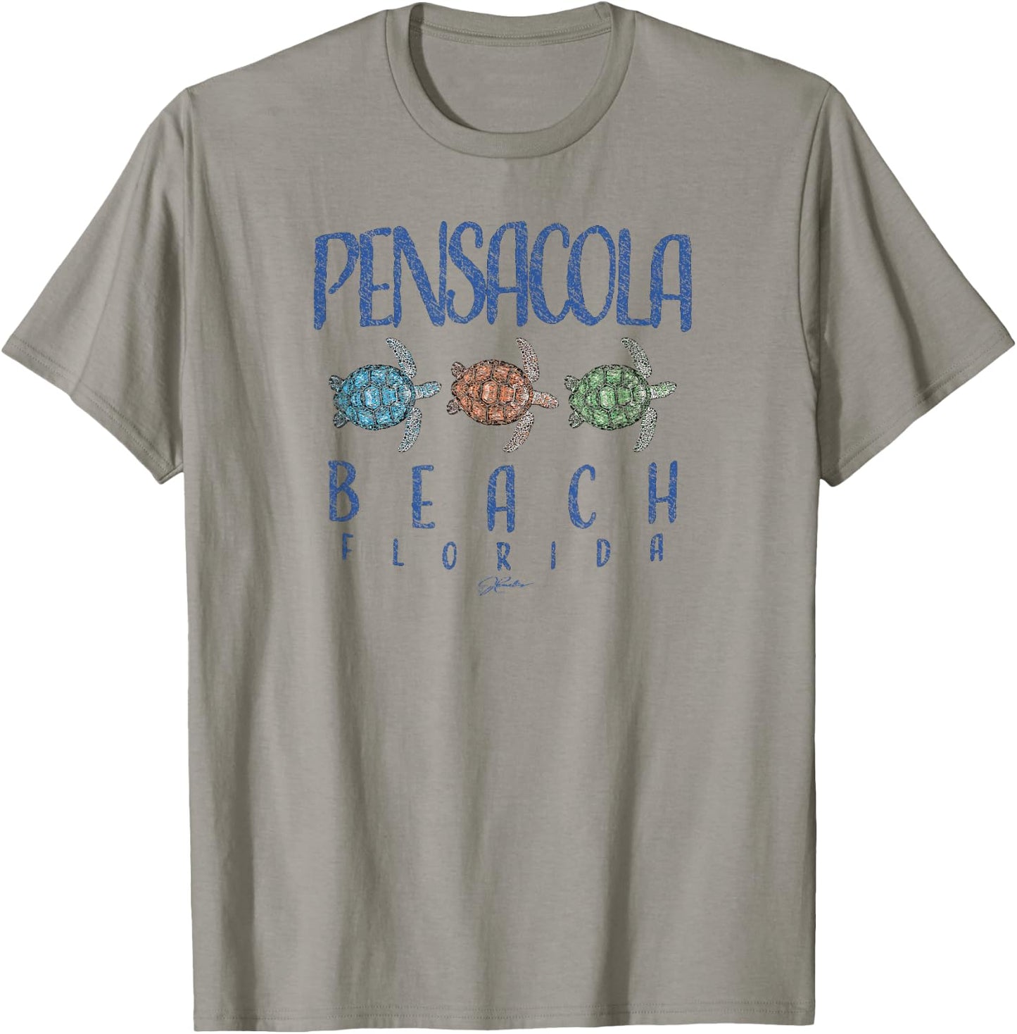 JCombs: Pensacola Beach, FL, Three Sea Turtles T-Shirt - T-Shirt | Sand