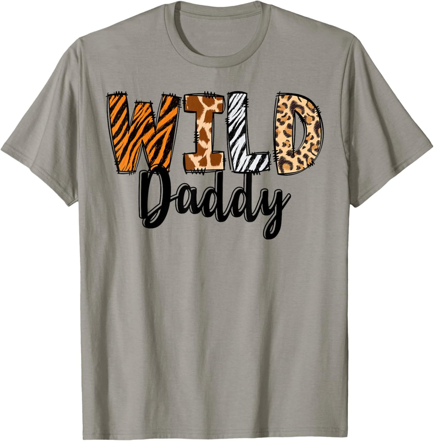Wild Daddy Zoo Born Two Be Wild B-day Safari Jungle Animal T-Shirt - T-Shirt | Sand