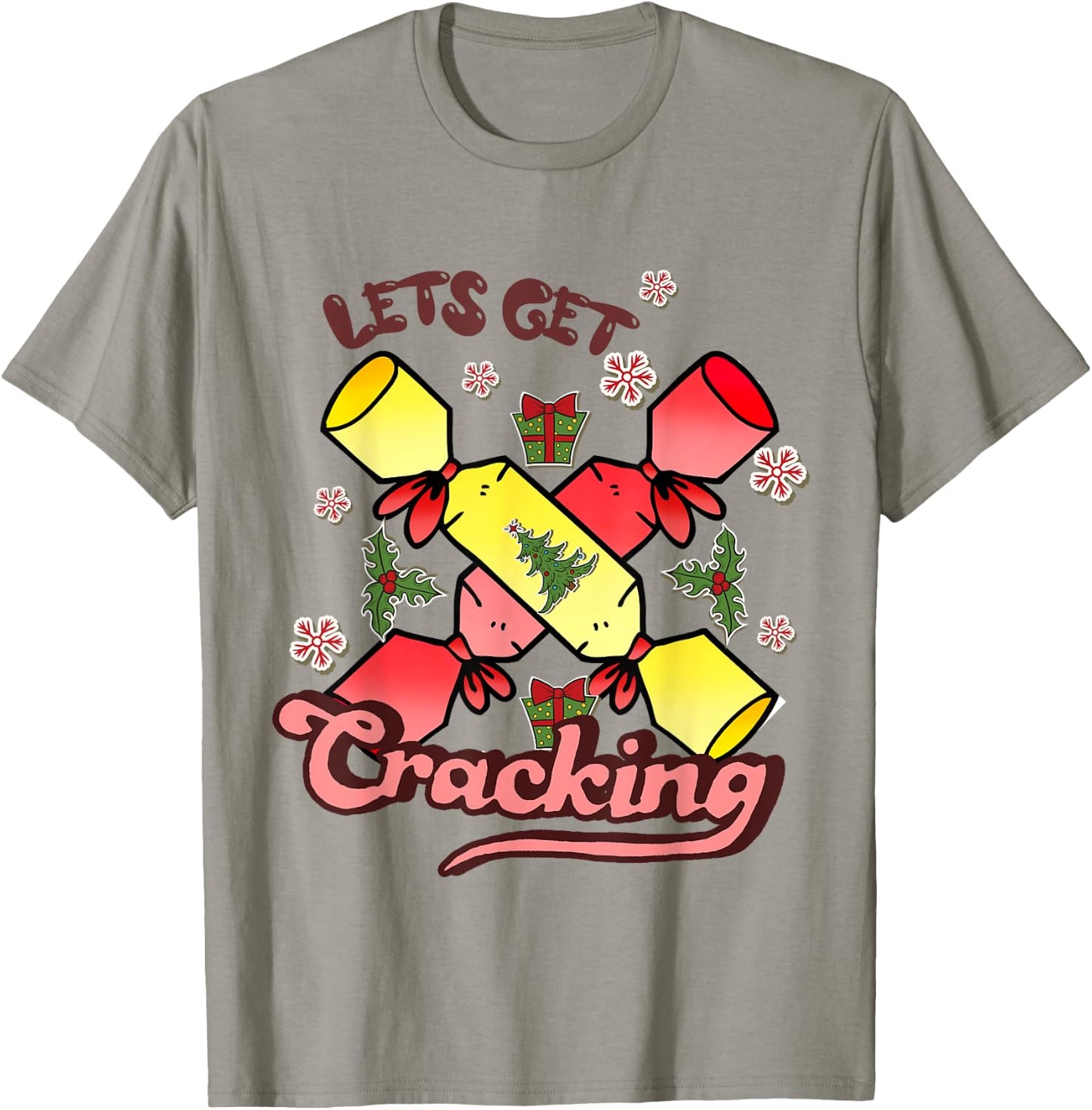 Let's Get Cracking Christmas Festive Christmas Costume s T-Shirt - T-Shirt | Sand