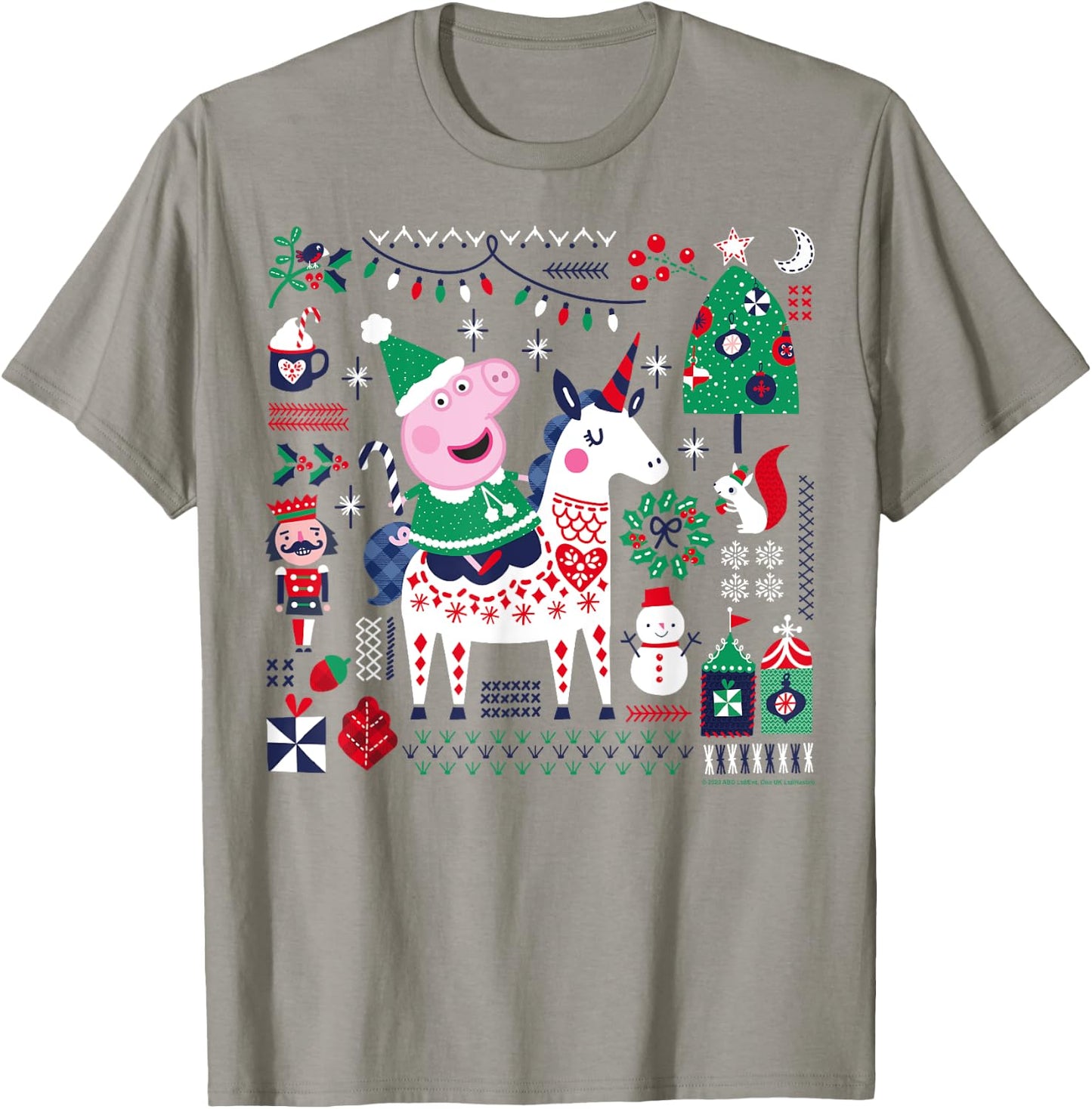 Peppa Pig Christmas Horse T-Shirt - T-Shirt | Sand