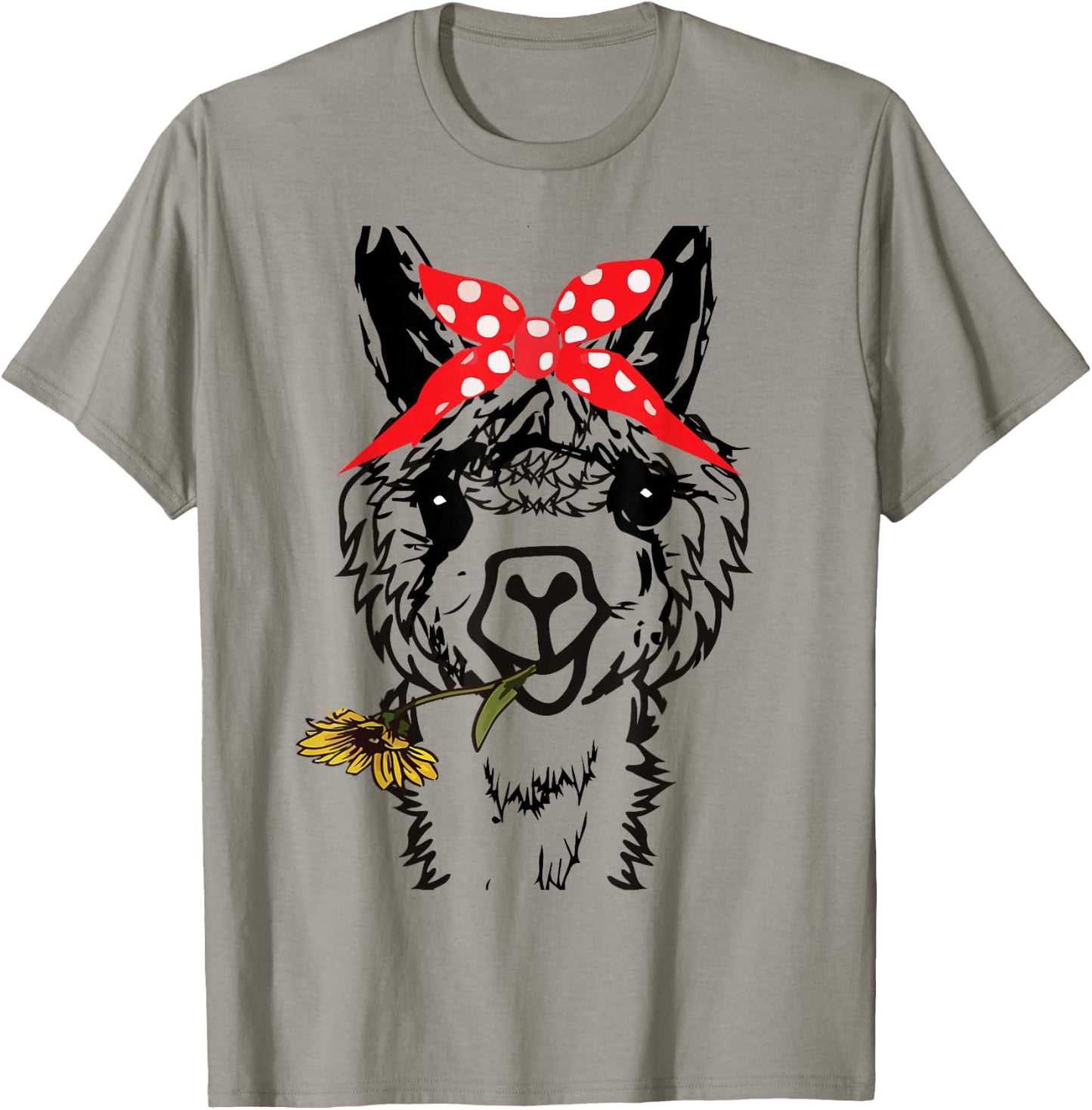 Women's Llama Bandana - Alpaca Llama Animal Graphics Funny T-Shirt - T-Shirt | Sand