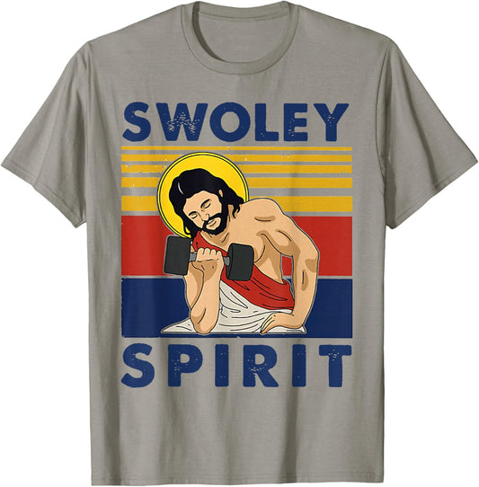 Swoley Spirit Weightlifting Jesus Swoley Spirit T-Shirt - T-Shirt | Sand