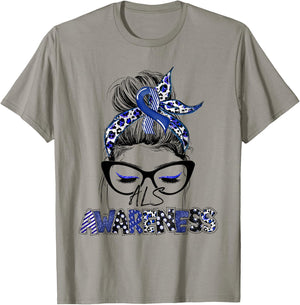 Classy Leopard Pattern ALS Awareness T-Shirt - T-Shirt | Sand