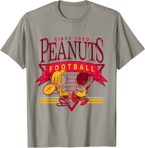 Peanuts - Football Peppermint Patty and Marcie Since 1950 T-Shirt - T-Shirt | Sand