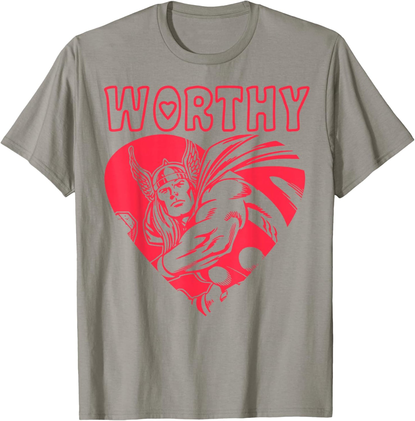 Marvel Valentine's Day Avengers Thor Worthy Portrait T-Shirt - T-Shirt | Sand