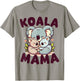 Koala Mama Mother of Two Girls or Boys Kawaii Cute Family T-Shirt - T-Shirt | Sand