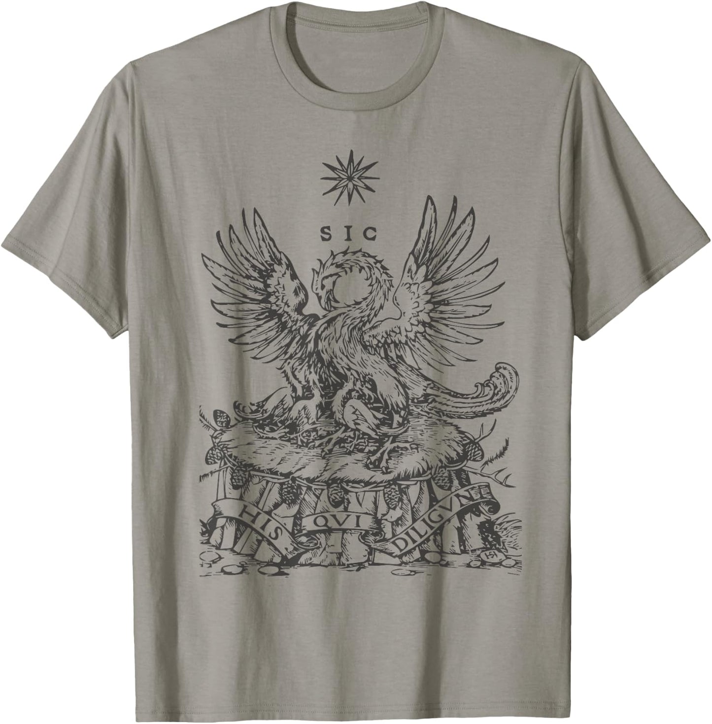 Pelican Traditional Latin Mass Catholic Symbols Woodcut T-Shirt - T-Shirt | Sand