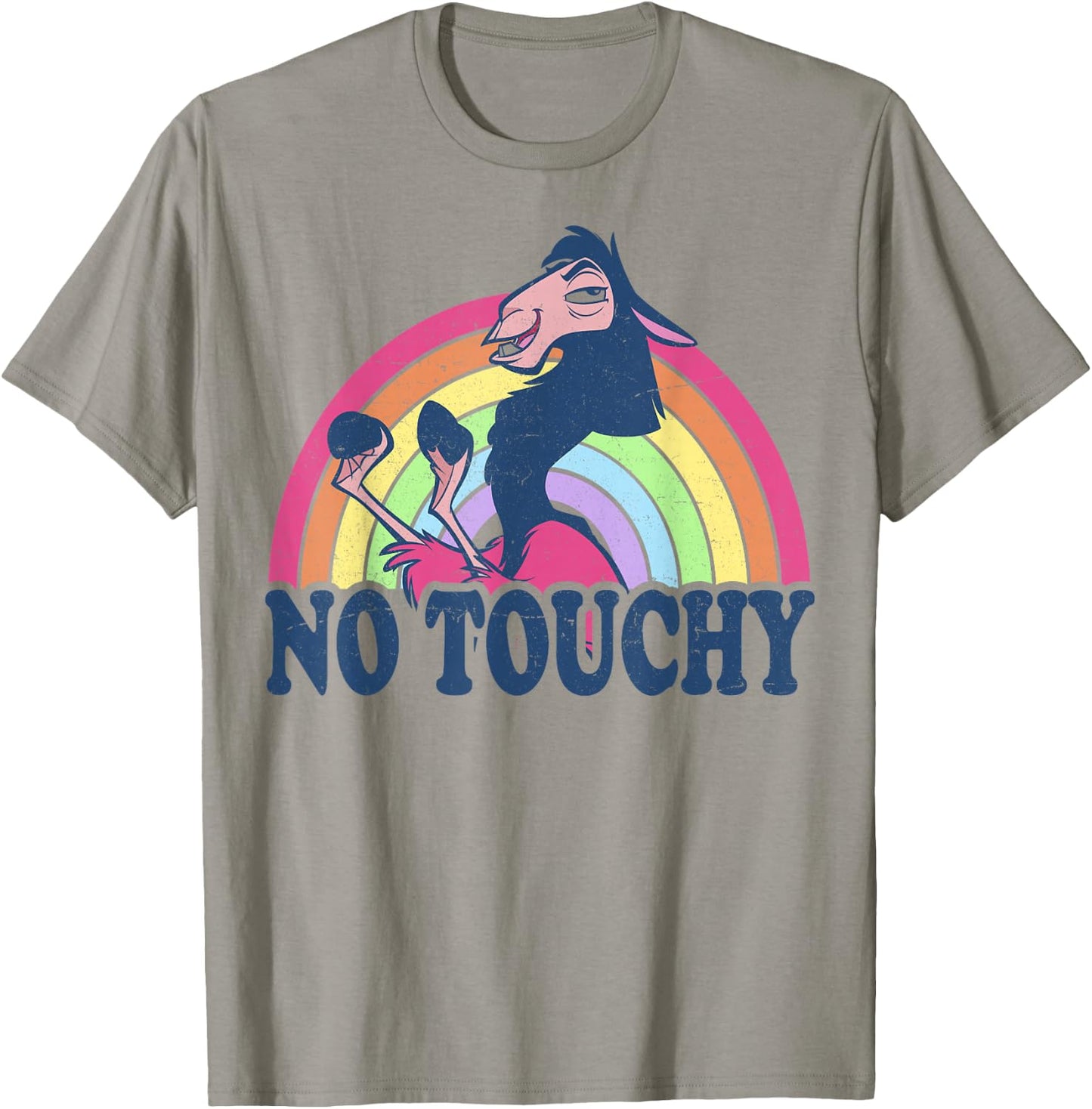 Disney The Emperor's New Groove Kuzco Rainbow No Touchy T-Shirt - T-Shirt | Sand