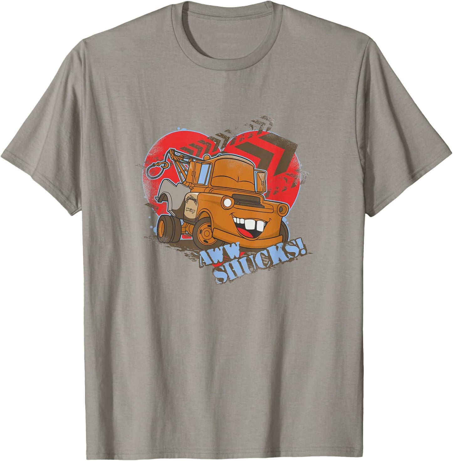Disney Pixar Cars Valentine's Day Aww Shucks! Mater Retro T-Shirt - T-Shirt | Sand