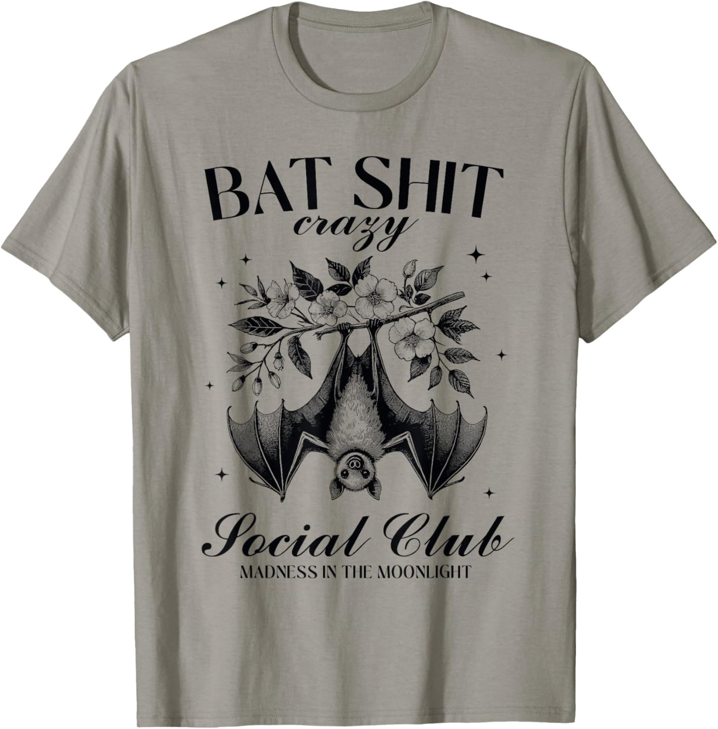Bat Shit Crazy Social Club Madness In The Moonlight T-Shirt - T-Shirt | Sand