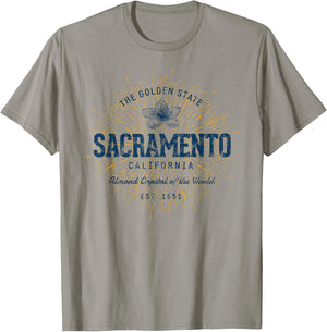 Vintage Sacramento Retro T-Shirt - T-Shirt | Sand