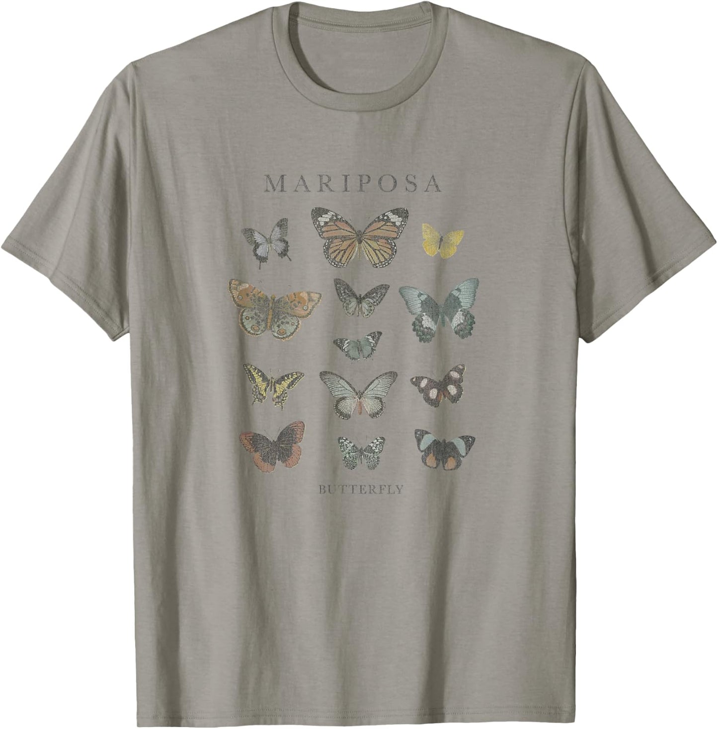 Fifth Sun Mariposa Butterfly Portrait Grid T-Shirt - T-Shirt | Sand