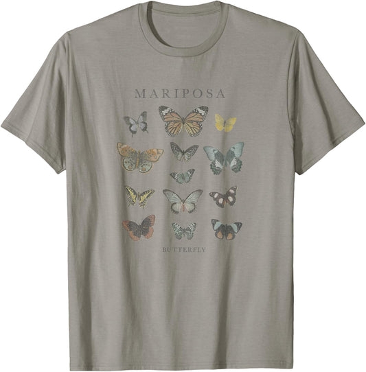 Fifth Sun Mariposa Butterfly Portrait Grid T-Shirt - T-Shirt | Sand