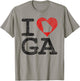 I Love Georgia I Heart Ga Atlanta Peach State T-Shirt - T-Shirt | Sand