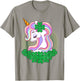 St Patricks Day Unicorn Shamrock Pattys Toddler Kid Girls T-Shirt - T-Shirt | Sand