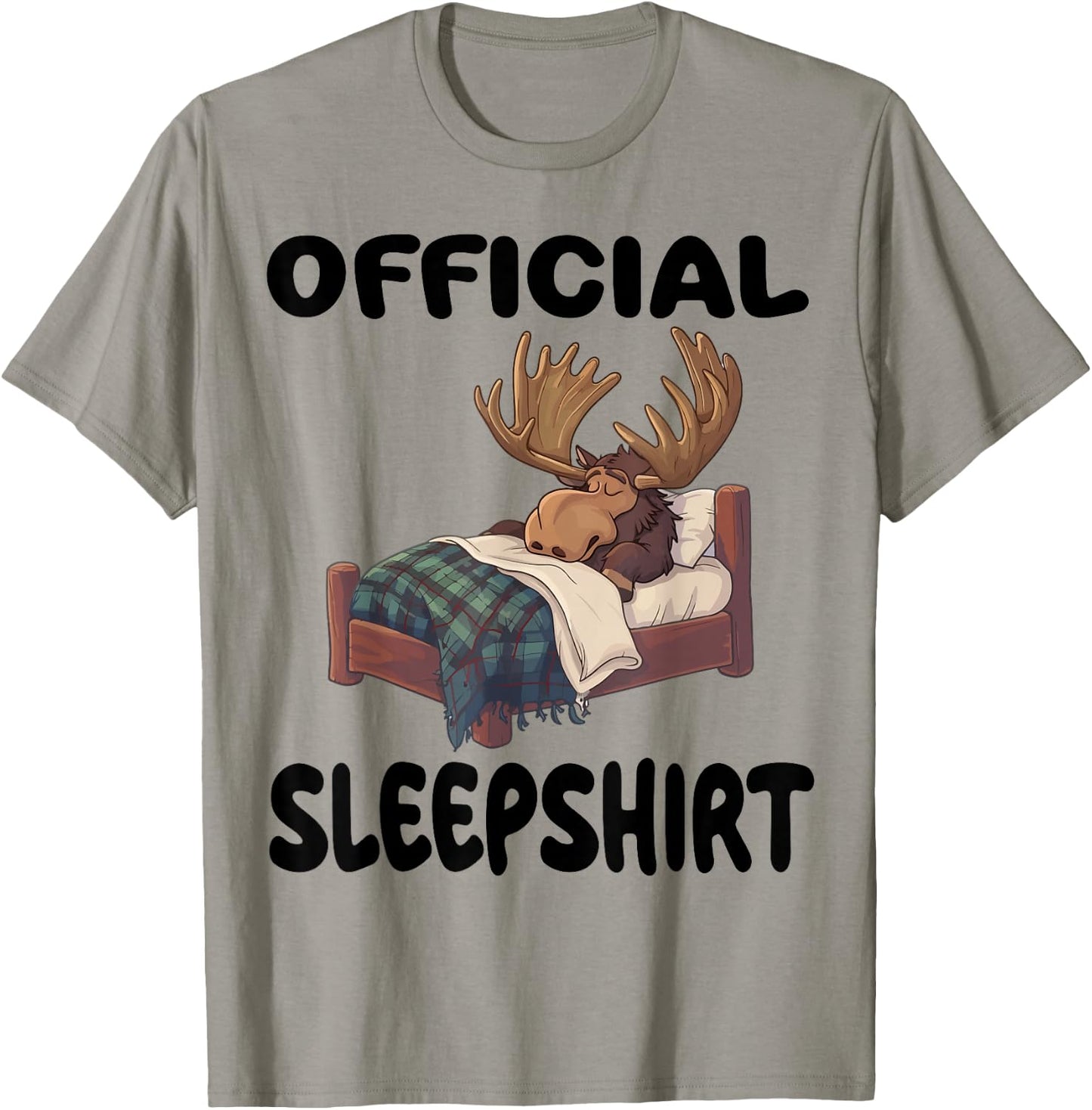 Moose Official Sleepshirt Pajamas Nightgown T-Shirt - T-Shirt | Sand