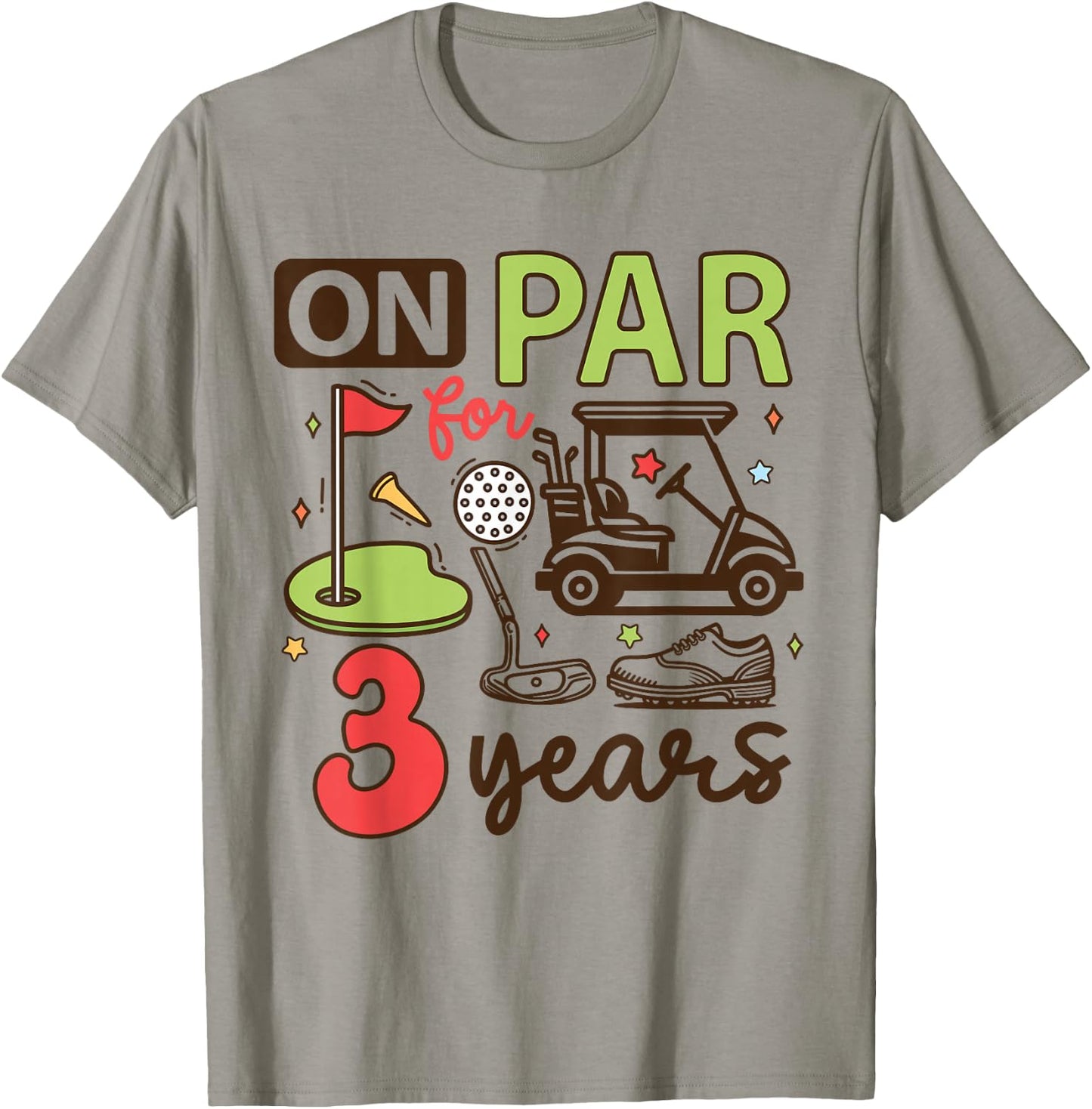 Funny 3rd Birthday Golf Shirt 3 Years Old Golfer Kids Boys T-Shirt - T-Shirt | Sand