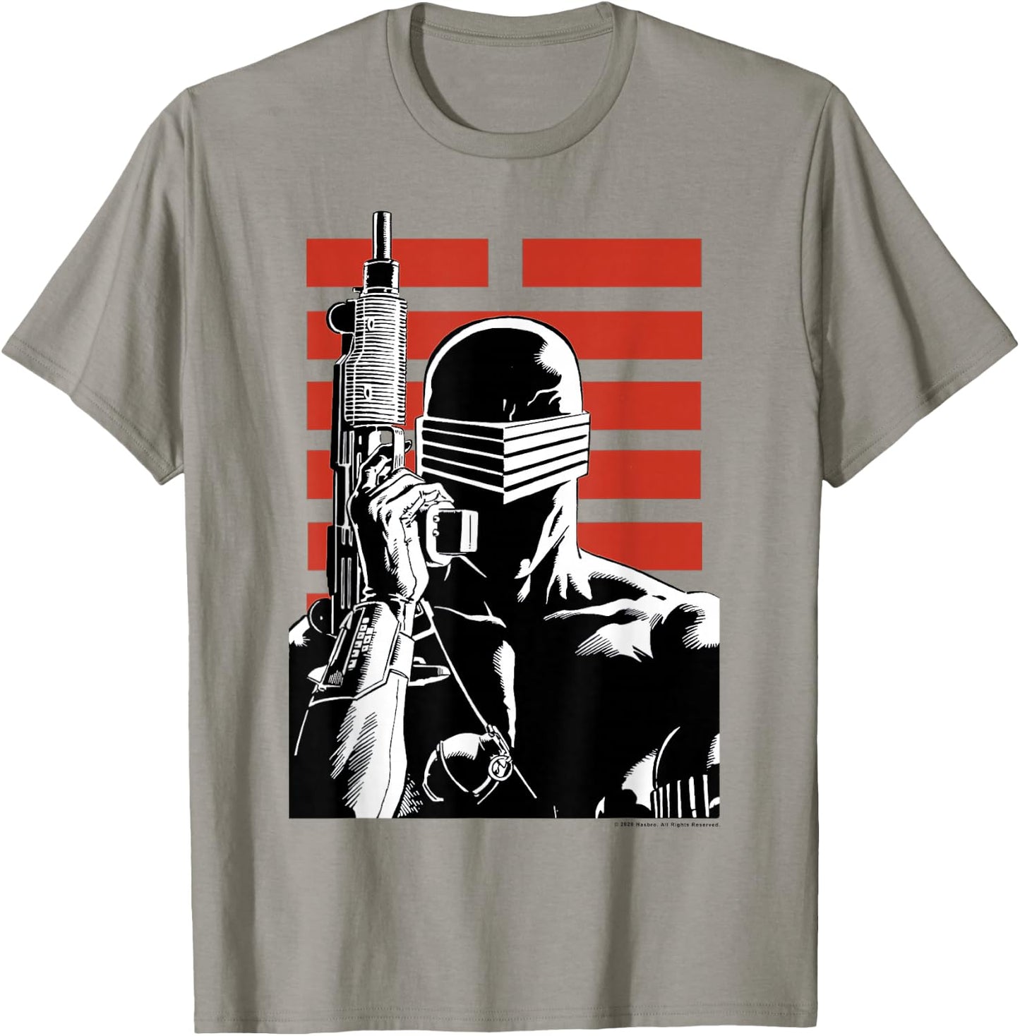 G.I. Joe Snake Eyes Retro Red Stripe Portrait T-Shirt - T-Shirt | Sand