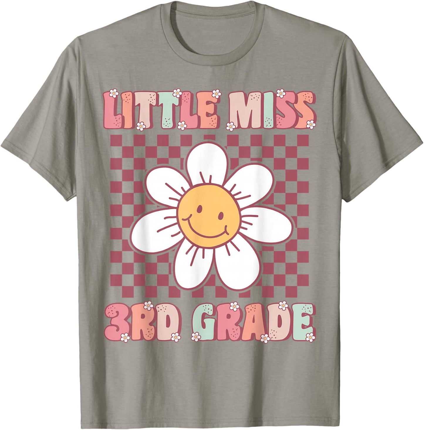 Little Miss 3rd Grade Cute Groovy Third Grade Back to School T-Shirt - T-Shirt | Sand